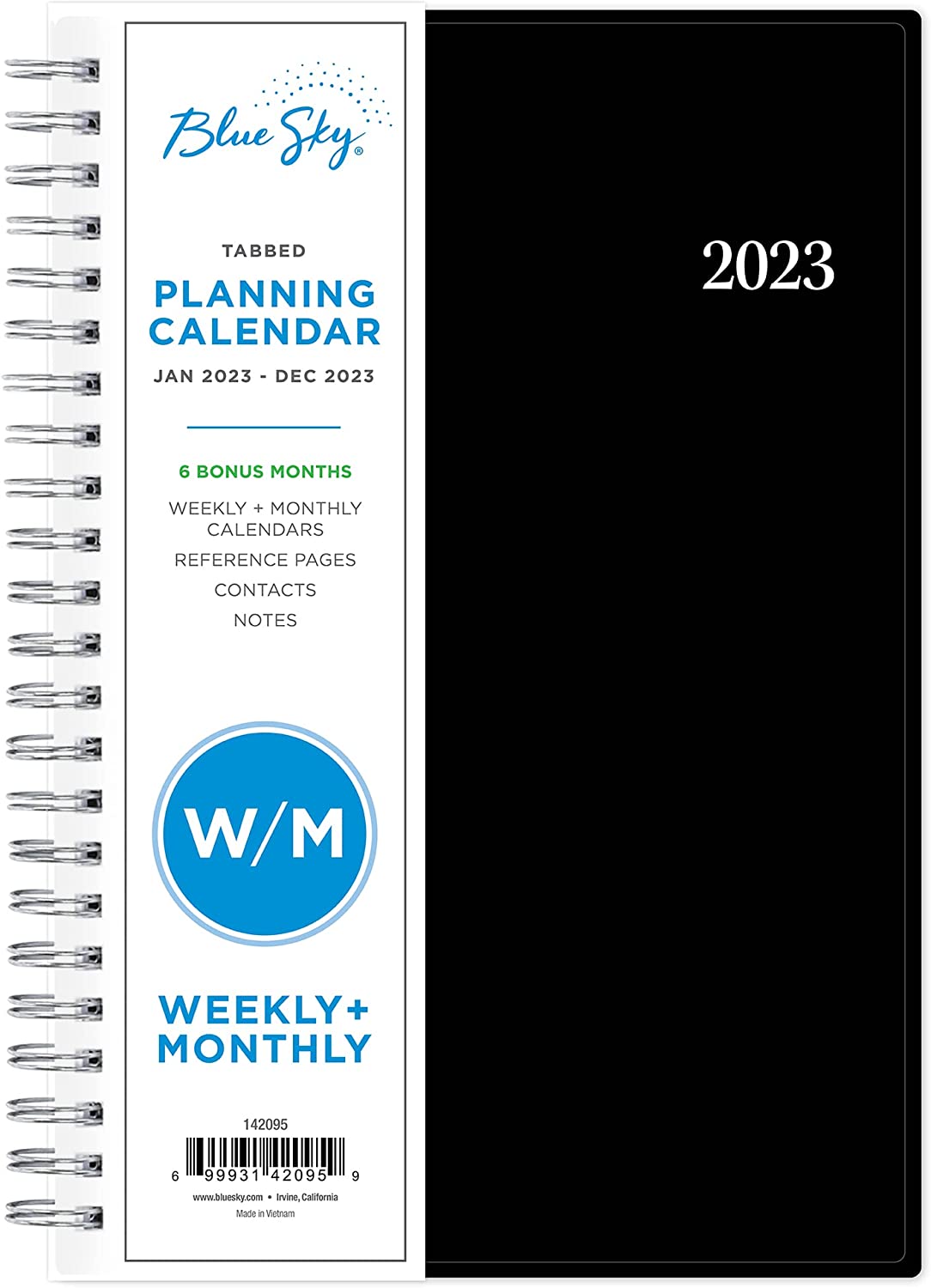 230816083147165_1 Blue Sky 2023 Weekly and Monthly Planner, January - December, 5" x 8", Flexible Cover, Wirebound, Enterprise (142095) - Image 1